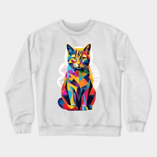 Cat Popart Rainbow Graffiti Crewneck Sweatshirt